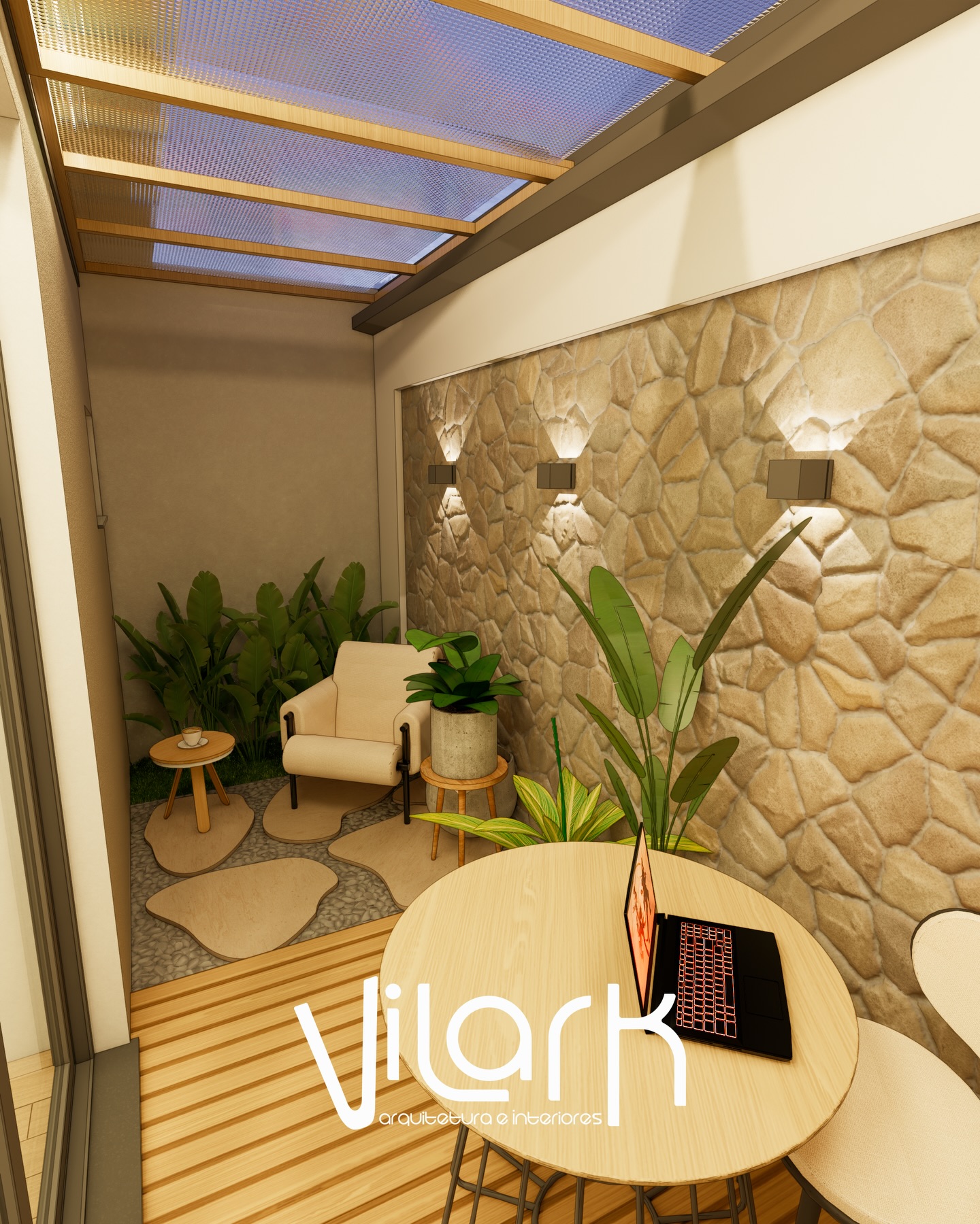 Um cantinho pensado para desacelerar.
Luz natural, textura em pedra e o verde trazendo aconchego para um espaço de pausa no meio da rotina.
Fale com a gente e vamos transformar sua ideia em projeto.
