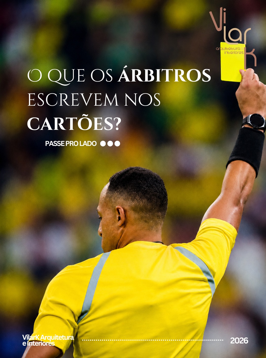 Na obra, alguns “cartões amarelos” aparecem antes mesmo da primeira parede subir.

Reformar sem projeto, comprar material sem planejamento, decidir tudo no improviso ou imaginar o resultado sem visualizar antes pode parecer economia no começo… mas é justamente aí que muitos erros começam.

O projeto existe para dar clareza.
Para cada escolha ter um motivo.

Para você entender o espaço, prever necessidades, visualizar possibilidades e construir ou reformar com mais segurança.

Antes de começar pela obra, comece pelo projeto.

Quer construir, reformar ou valorizar seu espaço com mais clareza?

Fale com a VilarK!

#arquitetura #arquiteturadeinteriores #projetoarquitetonico #projetodeinteriores #reforma #construcao #fachada #arquiteturaresidencial #arquiteturacomercial #interiores #projeto3d #obra #planejamentodeobra #vilarkarquitetura #limeira #rioclaro #interiordesp #arquiteturabrasileira